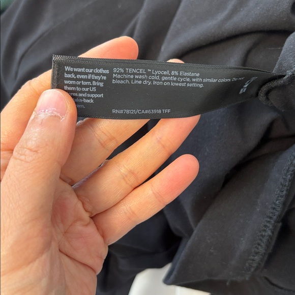 Eileen Fisher black Tencel lounge pants w pockets sz sp pp preloved - Picture 4 of 4